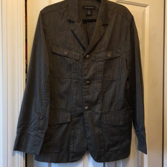 Calvin Klein Other - Men’s Calvin Klein brown/gray striped blazer Calvin Klein Other - Men’s Calvin Klein brown/gray striped blazer